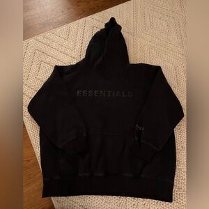 Black Fear of God Essentials Hoodie XL
